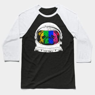 Astronaut Pug Baseball T-Shirt